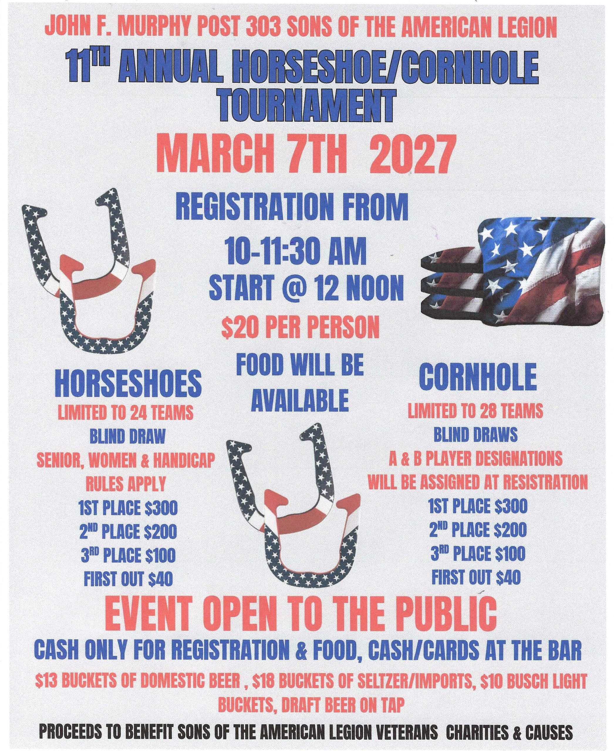2027, 03.07 SAL Horseshoe-CornHole Tournament Mark your calendars for some fun!